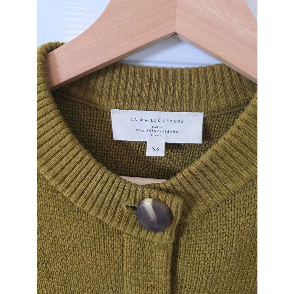 Sezane Valerio Jacket Olive Green Size XS - Picture 9 of 11
